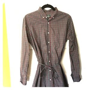 Gitman Brothers belted plaid dress